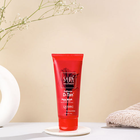 SARA D-TAN® Face Wash | Perfect For deep Cleansing and Glowing skin | De-Tan Ideal For All skin Type | 100g