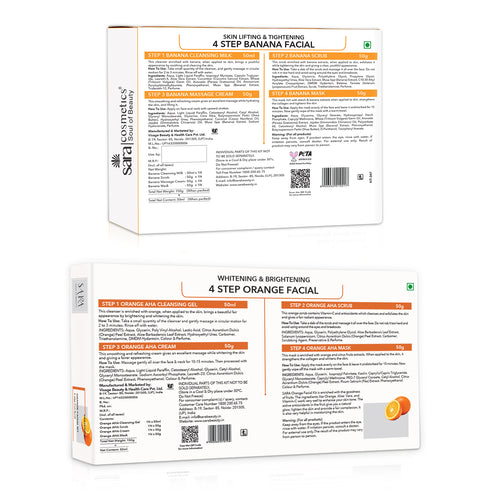 Banana and Orange Facial Kit Combo