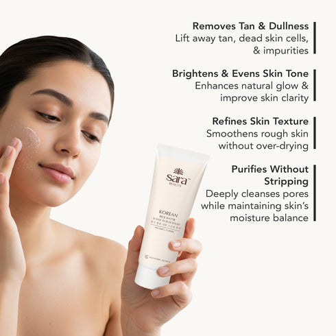 Sara Korean Rice Water D-tan Scrub Wash