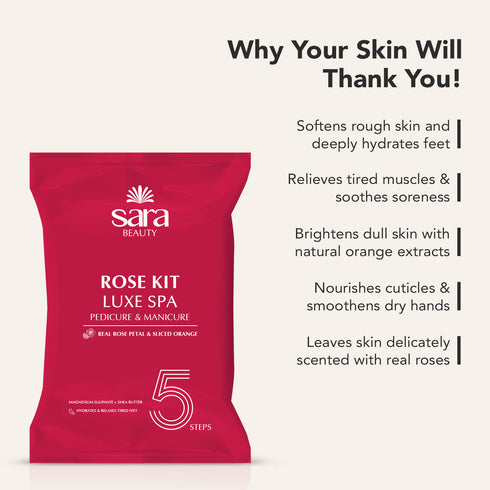 Sara Rose Kit Luxe Spa Pedicure & Manicure | 5 Steps