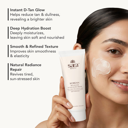 Sara Korean Rice Water D-tan Glow Cream