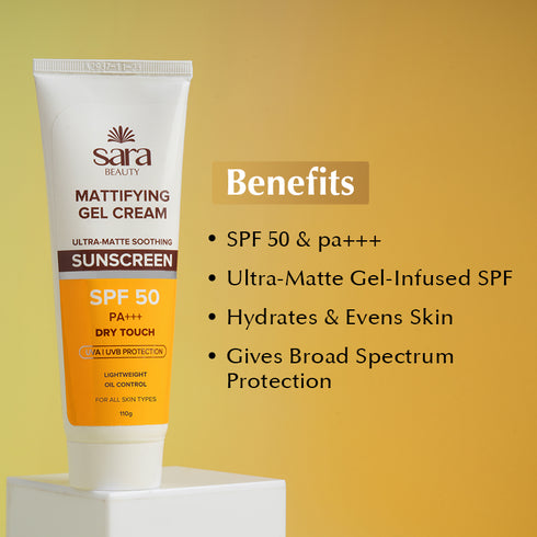 Sara Mattifying Gel Cream Sunscreen SPF 50