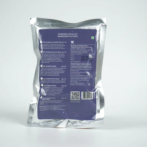 Sara Diamond Facial Kit (Mega Glow Ultra Bright) Pack Of 6 | 6x62g