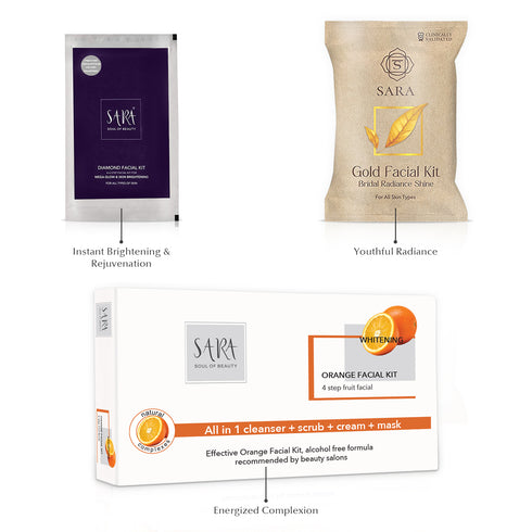 Diamond, Gold and Orange Facial Kit Combo