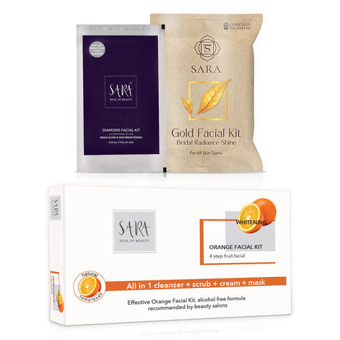 Diamond, Gold and Orange Facial Kit Combo