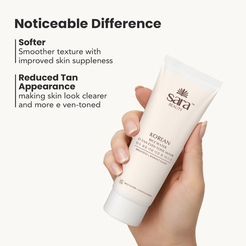 Sara Korean rice water D-tan even tone mask
