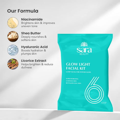 SARA Glow Light Facial Kit for Intense Glow