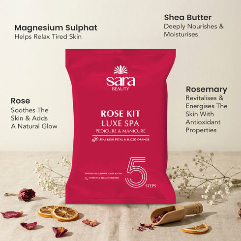 Sara Rose Kit Luxe Spa Pedicure & Manicure | 5 Steps