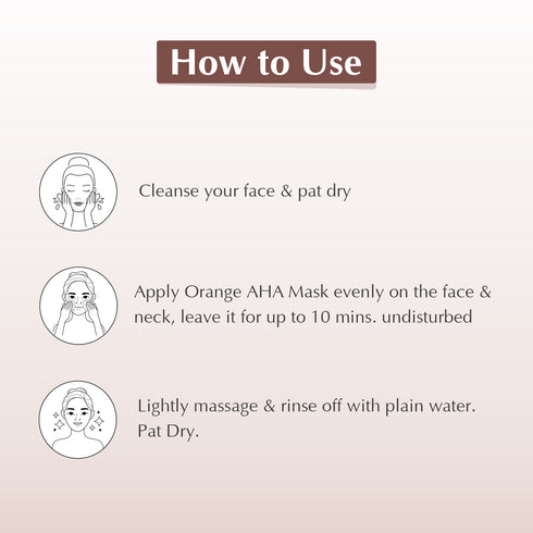 Sara Orange AHA Mask Enriched with Vitamin C | Pore Cleansing & Face Brightening for Men and Women | 350g