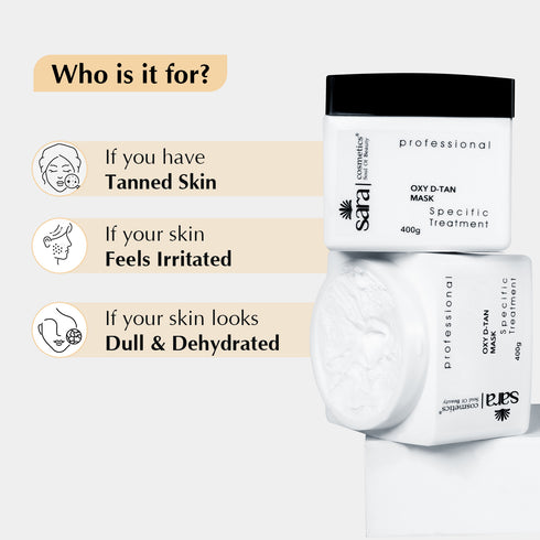 Sara Oxy D-tan Mask For Instant Tan Removal And Nourish skin | All Skin Type | Perfect for Men & Women | 400g
