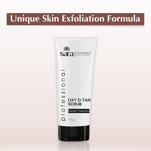 Sara Oxy D-TAN® Scrub for Skin Tone Correction for Oily and Blemish Prone Skin | De-tan for Men and Women | Pack of 2 | 2x175g