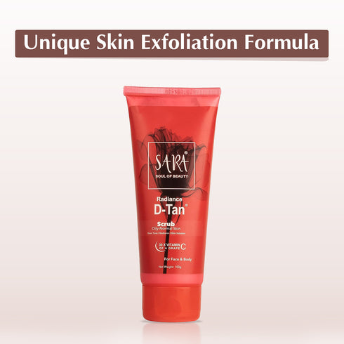 Sara Radiance D-TAN® Scrub | D-Tan Pack for TAN Removal for Men and Women | Pack of 2 | 200g