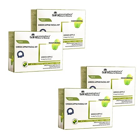 SARA FACIAL GREEN APPLE KIT (Pack of 4)