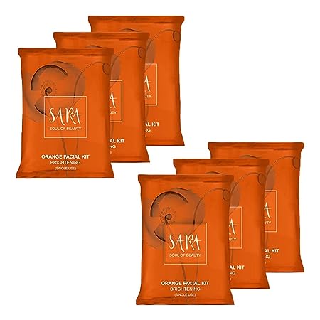 SARA ORANGE FACIAL KIT SINGLE USE (Pack of 6)