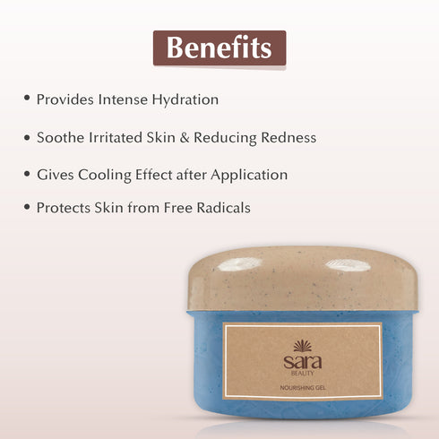 Sara Nourishing Gel Infused with Glycerine And Aloe Vera Extract | Suitable for All Skin Type | 400g