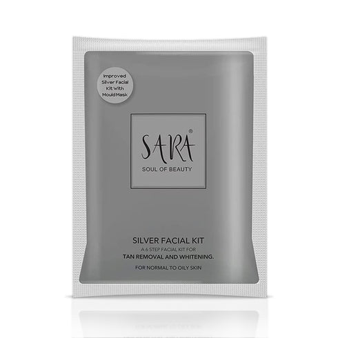 Sara Silver D-Tan Facial Kit for Normal to Oily Skin for Tan Removal | Instant Glow & Shinny skin | 62g