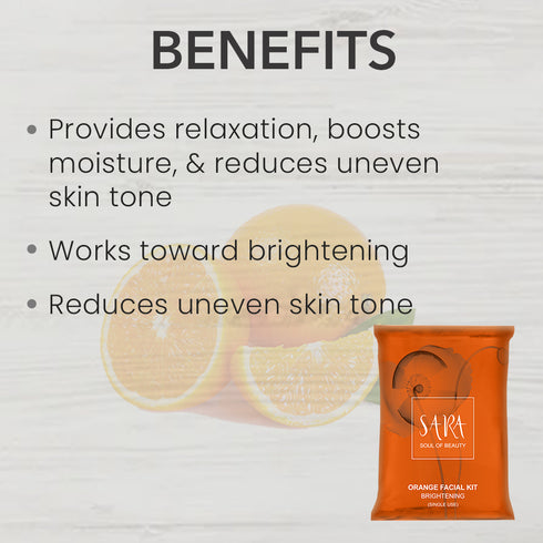 SARA ORANGE FACIAL KIT SINGLE USE (Pack of 6)