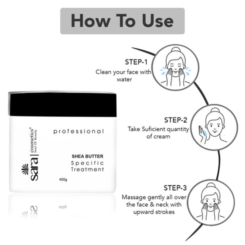 SARA SHEA BUTTER MASSAGE CREAM 350g (Pack of 2)