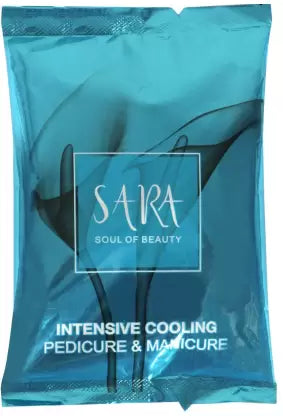 Sara Intensive Cooling Pedicure Manicure Kit Hand and foot care kit | Soft hand and feet formula | All Skin Types | Perfect For Men & Women | 12x50g