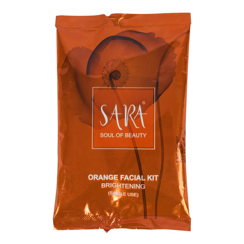 SARA Orange Facial Kit for Skin Cleansing & Brightening | For Single Use | 40g