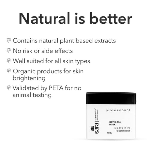 Sara Oxy D-Tan Face Mask Pack, 400gm + Oxy D-Tan Scrub, 175gm For Instant Tan removal & Blemish Prone skin | De-Tan For Women, Men | (Pack of 2)