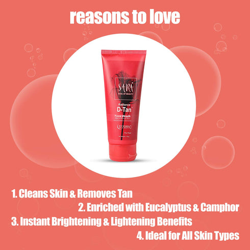 Sara Herbals Radiance D-TAN® Face Wash | 2x100g