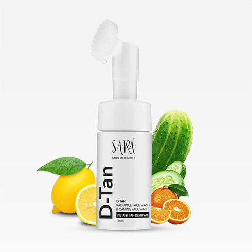 Sara D-Tan® Radiance Foaming Face Wash for Instant TAN Removal & glowing skin, 100 gm