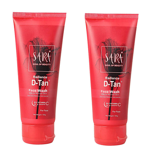 Sara Herbals Radiance D-TAN® Face Wash | 2x100g