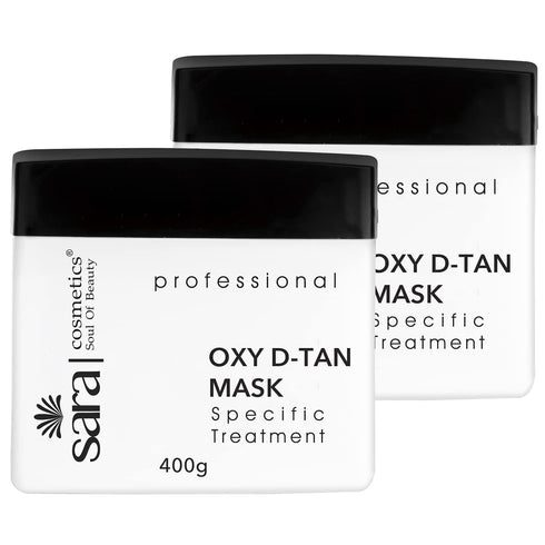 SARA Oxy D-TAN Mask Cream for Clear & Blemish-Free Skin For Men & Women | De-Tan Ideal For All Types of Skin,400 gm | Pack of 2