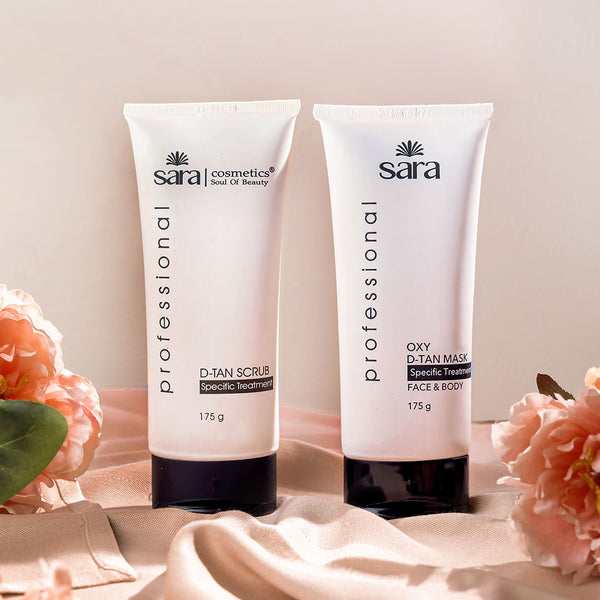 Sara  D-Tan Mask & Scrub Pack For Instant De-Tan Removal & Acne Prone Free skin  (350 g)