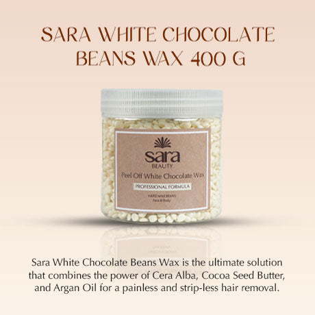 SARA WHITE CHOCOLATE BEANS WAX 400 G[ Pack of 2 ]