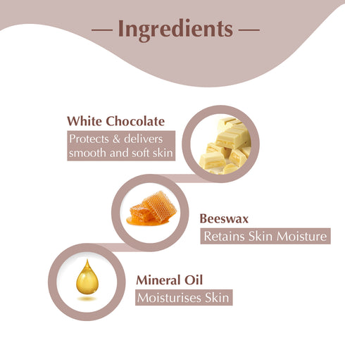 Sara Peel off White Chocolate Wax with Organic Cocoa - Professional full Body and Intimate Hair Removal Wax | Pack of 2