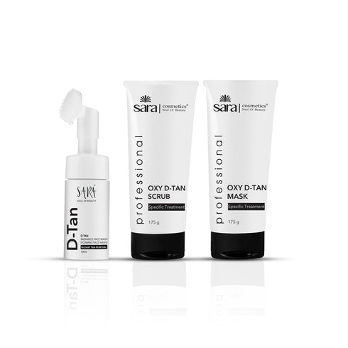 Sara CSM Combo [D tan Facewash + D tan pack 175g + D tan scrub 175 g]