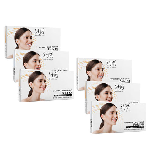 SARA Vitamin-C Lightening Facial kit-20g (Pack of 6)