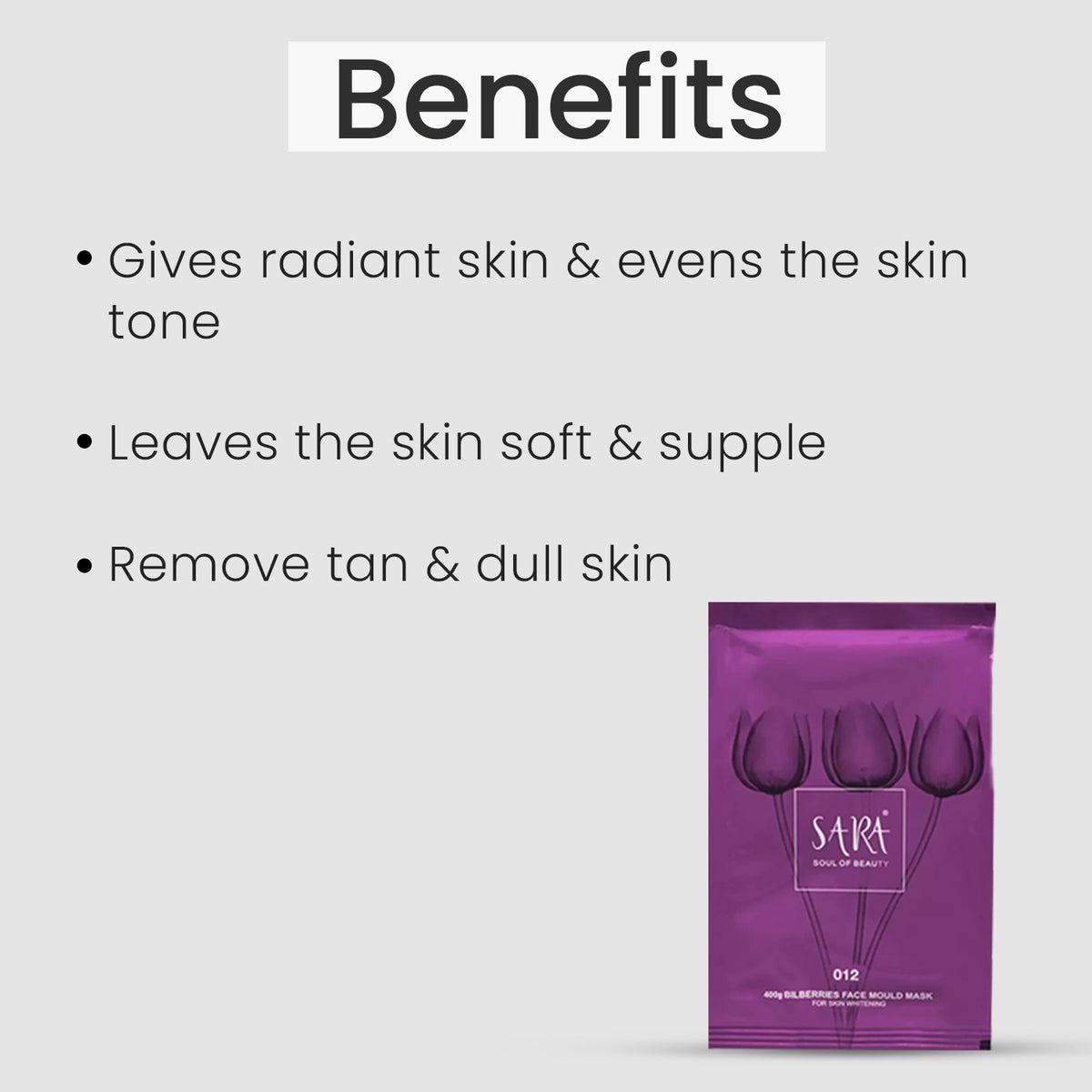 Sara Billberries Mould Mask No 12 400g (Pack Of 4) – Sara Beauty