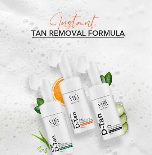 Sara Dtan- Vitamin C, Radiance D-tan and BHA Clear Foaming Facewash Combo | Clear & Fresh skin Formula | Suitable For All Skin Type | Perfect for Men & Women