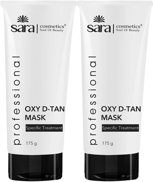 Sara Oxy D-Tan Combo | Tan-Free Skin & Even-Tone Skin | Pack Of 2 | Super Soft Face Mask For All Skin Types | For Women & Men | 175g