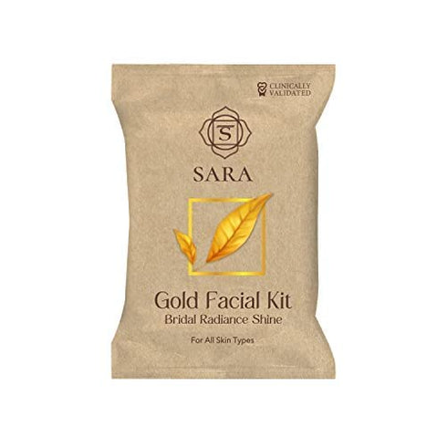 Sara Gold Facial Kit for Bridal Radiance & Shine for All Types of Skin 62gm | Pack of 2