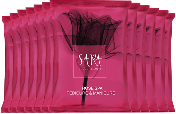Sara Rose Pedicure Manicure Kit for All Skin Type, Infused with Botanical Extracts for Soft, Healthy Skin | (12 x 50gm)