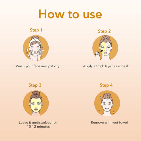 Sara Ubtan & Vitamin C D-TAN® Face Mask Pack for Glowing Skin | Detan for All Skin Types, 330 gm