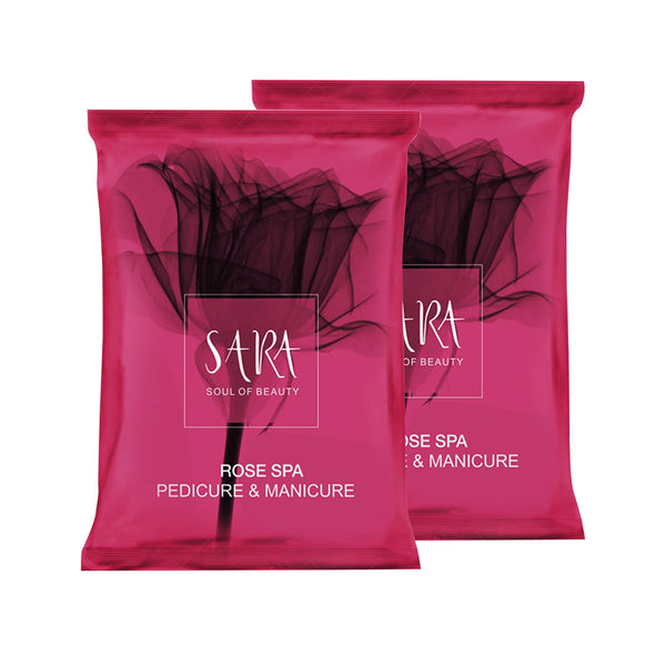 Sara Pedicure Manicure Rose Kit for All Skin Type 50G (Pack Of 2)