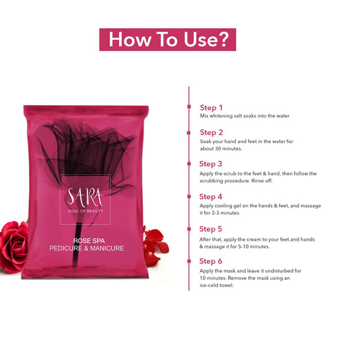 Sara Rose Pedicure Manicure Kit for All Skin Type, Infused with Botanical Extracts for Soft, Healthy Skin | (12 x 50gm)