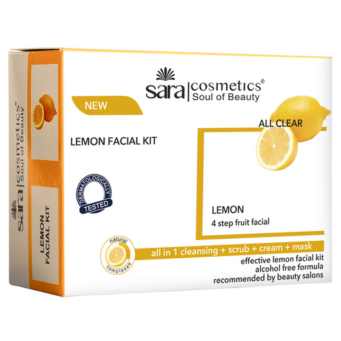 Sara Lemon Facial Kit for All Skin Types (200gm)